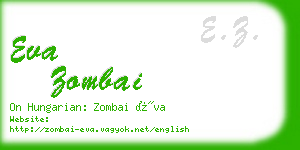 eva zombai business card